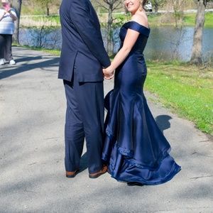 Mermaid Style Off the Shoulder Formal Gown